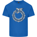 Dragon Symbol Fantasy Chinese Japanese Kids T-Shirt Childrens Royal Blue