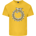 Dragon Symbol Fantasy Chinese Japanese Kids T-Shirt Childrens Yellow