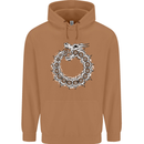 Dragon Symbol Fantasy Chinese Japanese Mens 80% Cotton Hoodie Caramel Latte