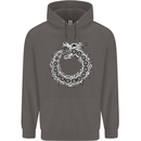 Dragon Symbol Fantasy Chinese Japanese Mens 80% Cotton Hoodie Charcoal