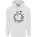 Dragon Symbol Fantasy Chinese Japanese Mens 80% Cotton Hoodie White