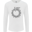 Dragon Symbol Fantasy Chinese Japanese Mens Long Sleeve T-Shirt White