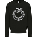 Dragon Symbol Fantasy Chinese Japanese Mens Sweatshirt Jumper Black