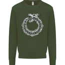 Dragon Symbol Fantasy Chinese Japanese Mens Sweatshirt Jumper Forest Green