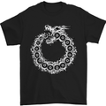 Dragon Symbol Fantasy Chinese Japanese Mens T-Shirt Cotton Gildan Black
