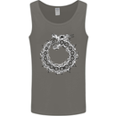 Dragon Symbol Fantasy Chinese Japanese Mens Vest Tank Top Charcoal