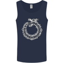 Dragon Symbol Fantasy Chinese Japanese Mens Vest Tank Top Navy Blue