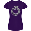 Dragon Symbol Fantasy Chinese Japanese Womens Petite Cut T-Shirt Purple