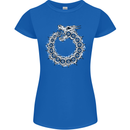 Dragon Symbol Fantasy Chinese Japanese Womens Petite Cut T-Shirt Royal Blue