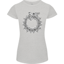 Dragon Symbol Fantasy Chinese Japanese Womens Petite Cut T-Shirt Sports Grey