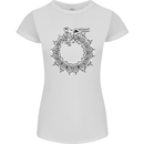 Dragon Symbol Fantasy Chinese Japanese Womens Petite Cut T-Shirt White