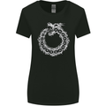 Dragon Symbol Fantasy Chinese Japanese Womens Wider Cut T-Shirt Black