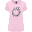 Dragon Symbol Fantasy Chinese Japanese Womens Wider Cut T-Shirt Light Pink