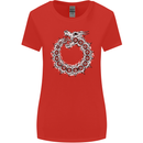 Dragon Symbol Fantasy Chinese Japanese Womens Wider Cut T-Shirt Red