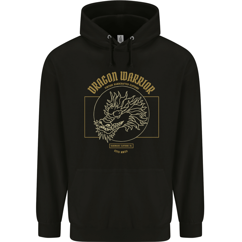 Dragon Warrior Samurai Japan Japanese Childrens Kids Hoodie Black