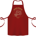 Dragon Warrior Samurai Japan Japanese Cotton Apron 100% Organic Maroon