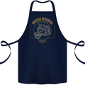 Dragon Warrior Samurai Japan Japanese Cotton Apron 100% Organic Navy Blue