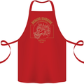 Dragon Warrior Samurai Japan Japanese Cotton Apron 100% Organic Red