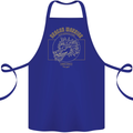 Dragon Warrior Samurai Japan Japanese Cotton Apron 100% Organic Royal Blue