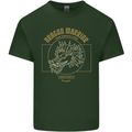 Dragon Warrior Samurai Japan Japanese Mens Cotton T-Shirt Tee Top Forest Green