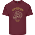 Dragon Warrior Samurai Japan Japanese Mens Cotton T-Shirt Tee Top Maroon