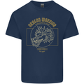 Dragon Warrior Samurai Japan Japanese Mens Cotton T-Shirt Tee Top Navy Blue