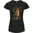 Dragon Warrior Wolf Dragon MMA Samurai Womens Petite Cut T-Shirt Black