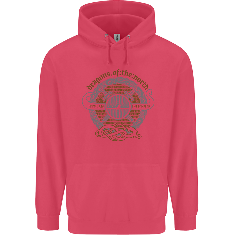 Dragons North Viking Valhalla Thor Odin Childrens Kids Hoodie Heliconia