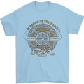 Dragons North Viking Valhalla Thor Odin Mens T-Shirt Cotton Gildan Light Blue