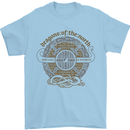 Dragons North Viking Valhalla Thor Odin Mens T-Shirt Cotton Gildan Light Blue