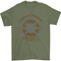 Dragons North Viking Valhalla Thor Odin Mens T-Shirt Cotton Gildan Military Green