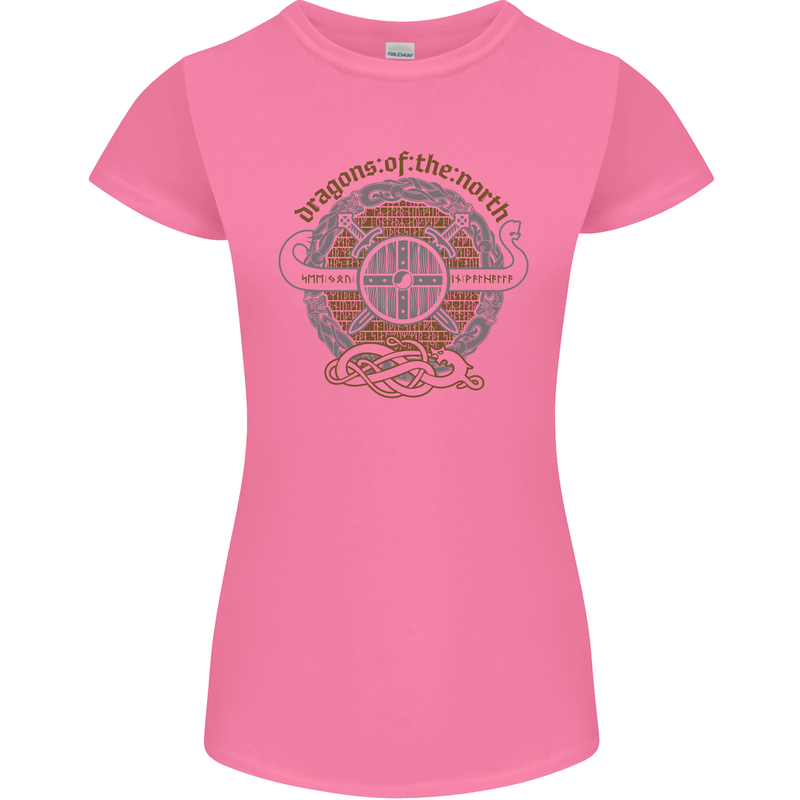 Dragons North Viking Valhalla Thor Odin Womens Petite Cut T-Shirt Azalea