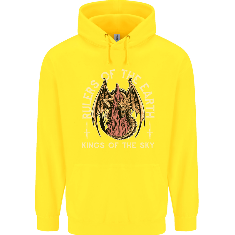 Dragons Rulers of the Earth Fantasy RPG Childrens Kids Hoodie Yellow