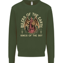 Dragons Rulers of the Earth Fantasy RPG Kids Sweatshirt Jumper Forest Green