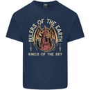 Dragons Rulers of the Earth Fantasy RPG Kids T-Shirt Childrens Navy Blue