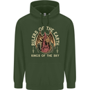 Dragons Rulers of the Earth Fantasy RPG Mens 80% Cotton Hoodie Forest Green