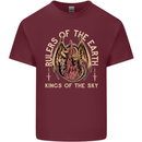 Dragons Rulers of the Earth Fantasy RPG Mens Cotton T-Shirt Tee Top Maroon
