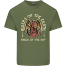 Dragons Rulers of the Earth Fantasy RPG Mens Cotton T-Shirt Tee Top Military Green