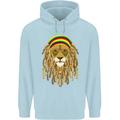 Dreadlock Rasta Lion Jamaica Jamaican Childrens Kids Hoodie Light Blue