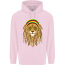 Dreadlock Rasta Lion Jamaica Jamaican Childrens Kids Hoodie Light Pink