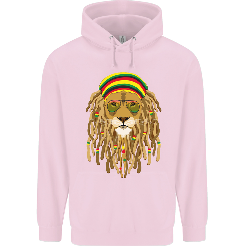 Dreadlock Rasta Lion Jamaica Jamaican Childrens Kids Hoodie Light Pink