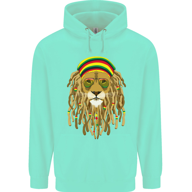 Dreadlock Rasta Lion Jamaica Jamaican Childrens Kids Hoodie Peppermint