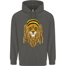 Dreadlock Rasta Lion Jamaica Jamaican Childrens Kids Hoodie Storm Grey
