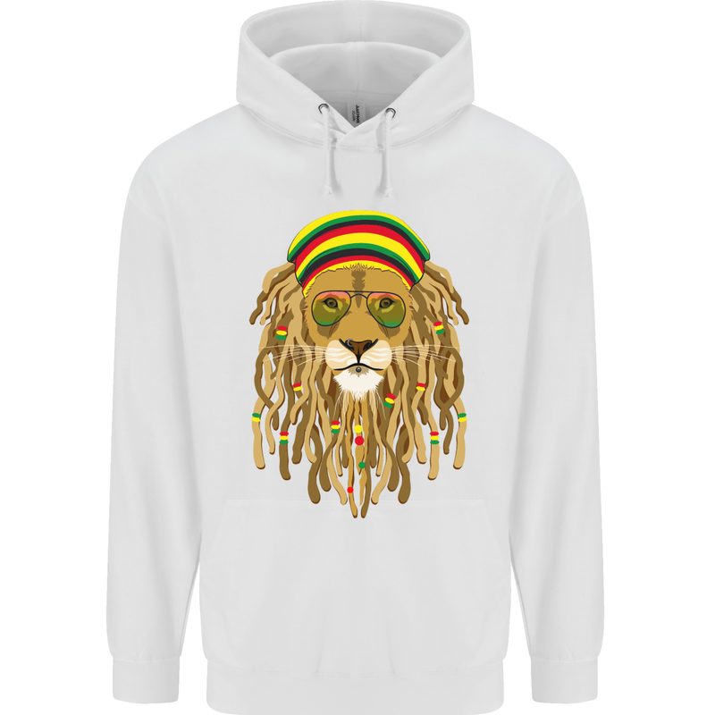 Dreadlock Rasta Lion Jamaica Jamaican Childrens Kids Hoodie White