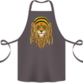 Dreadlock Rasta Lion Jamaica Jamaican Cotton Apron 100% Organic Dark Grey