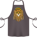 Dreadlock Rasta Lion Jamaica Jamaican Cotton Apron 100% Organic Dark Grey