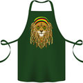 Dreadlock Rasta Lion Jamaica Jamaican Cotton Apron 100% Organic Forest Green