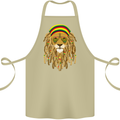 Dreadlock Rasta Lion Jamaica Jamaican Cotton Apron 100% Organic Khaki