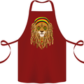 Dreadlock Rasta Lion Jamaica Jamaican Cotton Apron 100% Organic Maroon