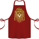Dreadlock Rasta Lion Jamaica Jamaican Cotton Apron 100% Organic Maroon